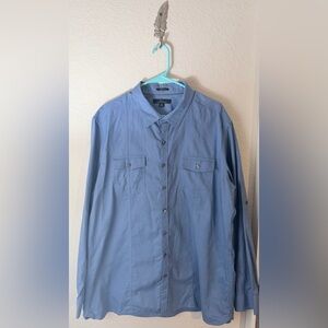 Marc Anthony Blue Button-Up Shirt